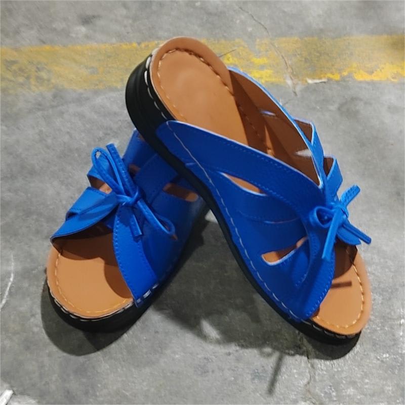 New Roman Shoes For Women Lace-up Platform Wedges Sandals Summer Fashion Slides Casual Vacation Beach Slippers view 4