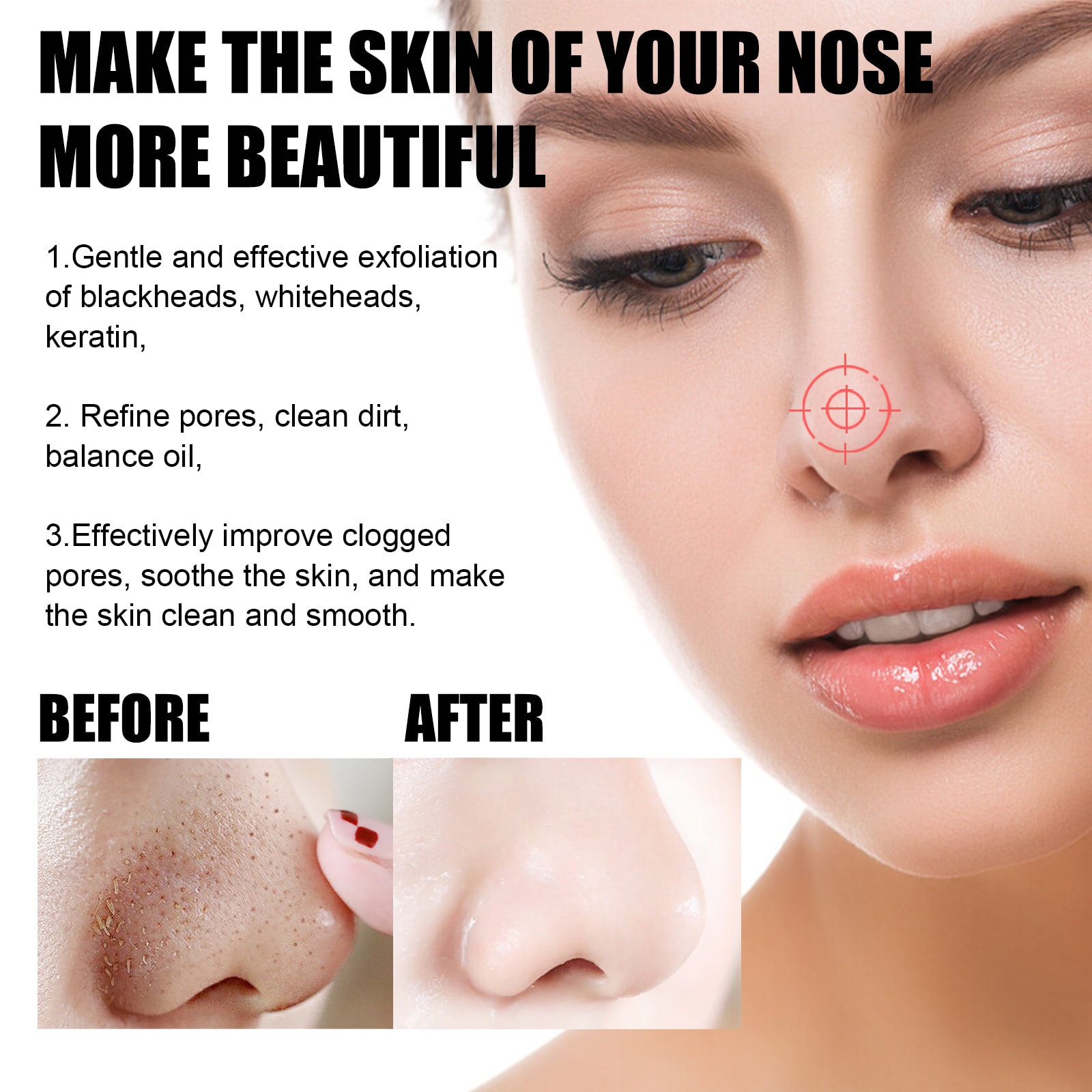 Blackhead Remover Tools -15g Blackhead Creamwith 40Pcs Blackhead Pore Strips view 3