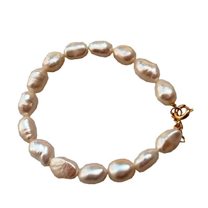 Natural Freshwater Baroque Shaped Pearl Bracelet view 3