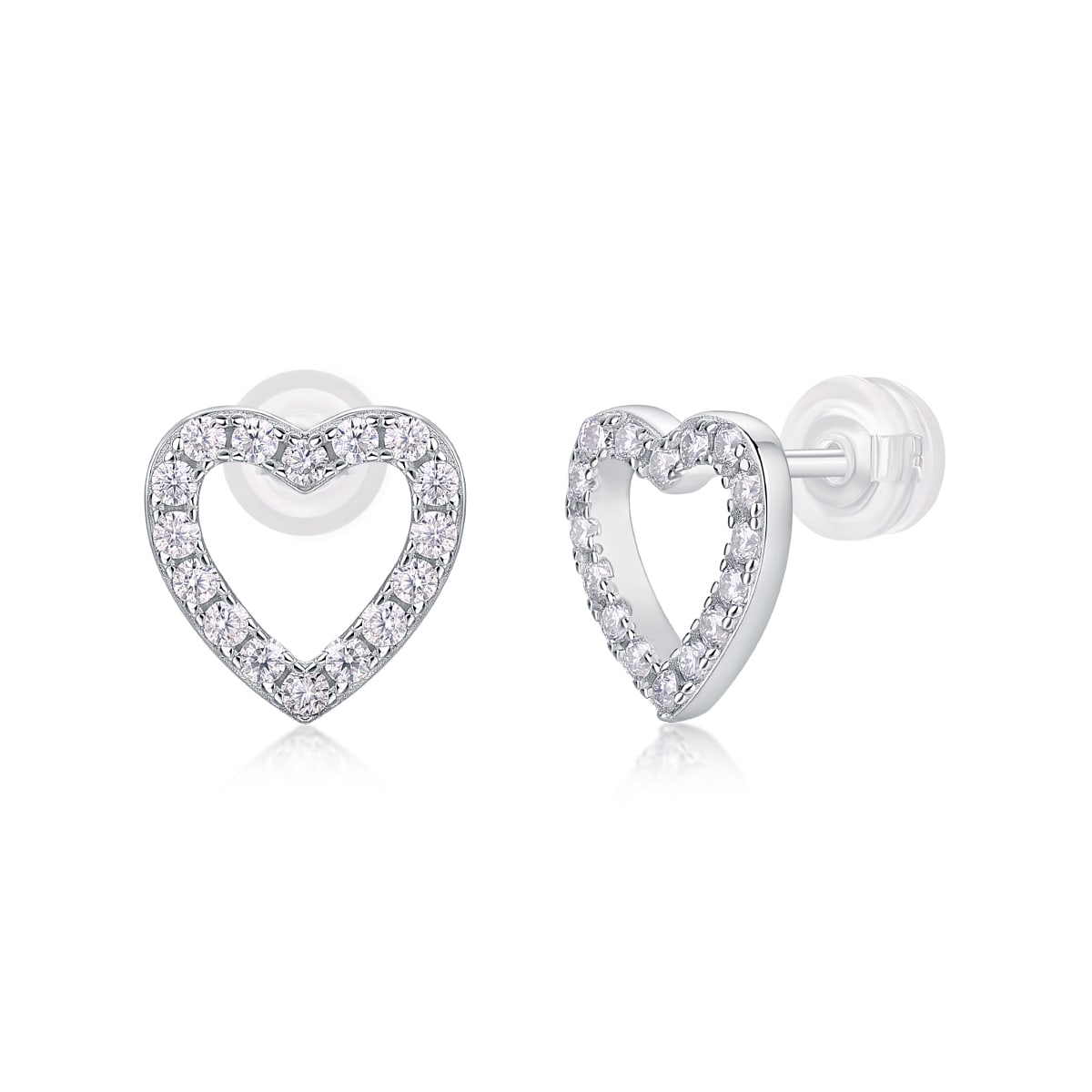 1From The Heart - Fashionable, Trendy And Affordable Jewelry With Moissanite S925 Sterling Silver And Platinum-plated Stud Earrings Prohibit TikTok sales view 6