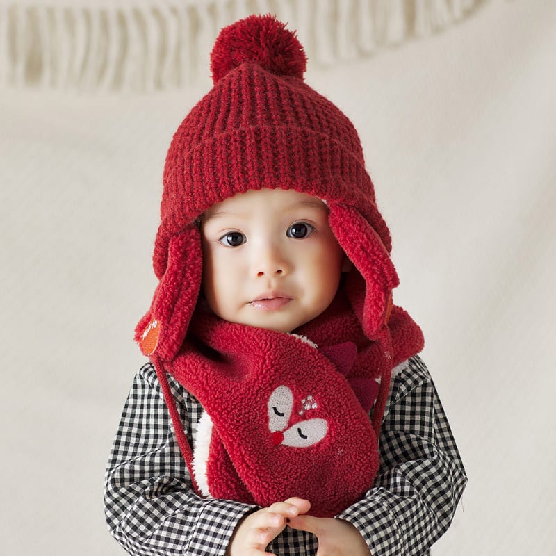 Children's Fleece Warm Hat And Scarf Set view 5
