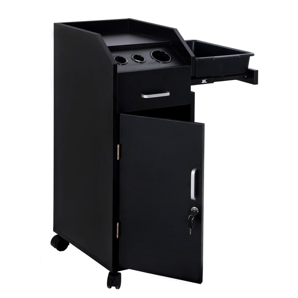 16mm Particle Board, ABS Tray,, Black Hair Salon Tool Cart view 7