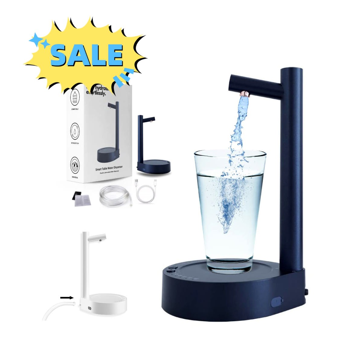 Desk Dispenser Electric Water Gallon Automatic Water Bottle Dispenser Rechargeable Water Dispenser view 7