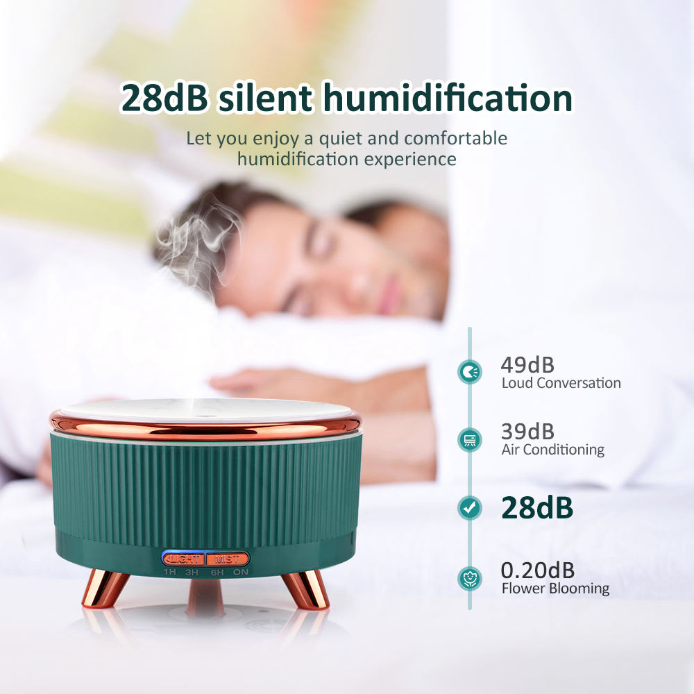 Ultrasonic Aroma Diffuser Wood Grain Home Mini 500ml Humidifier Desktop Large Capacity Essential Oil Diffuser view 4