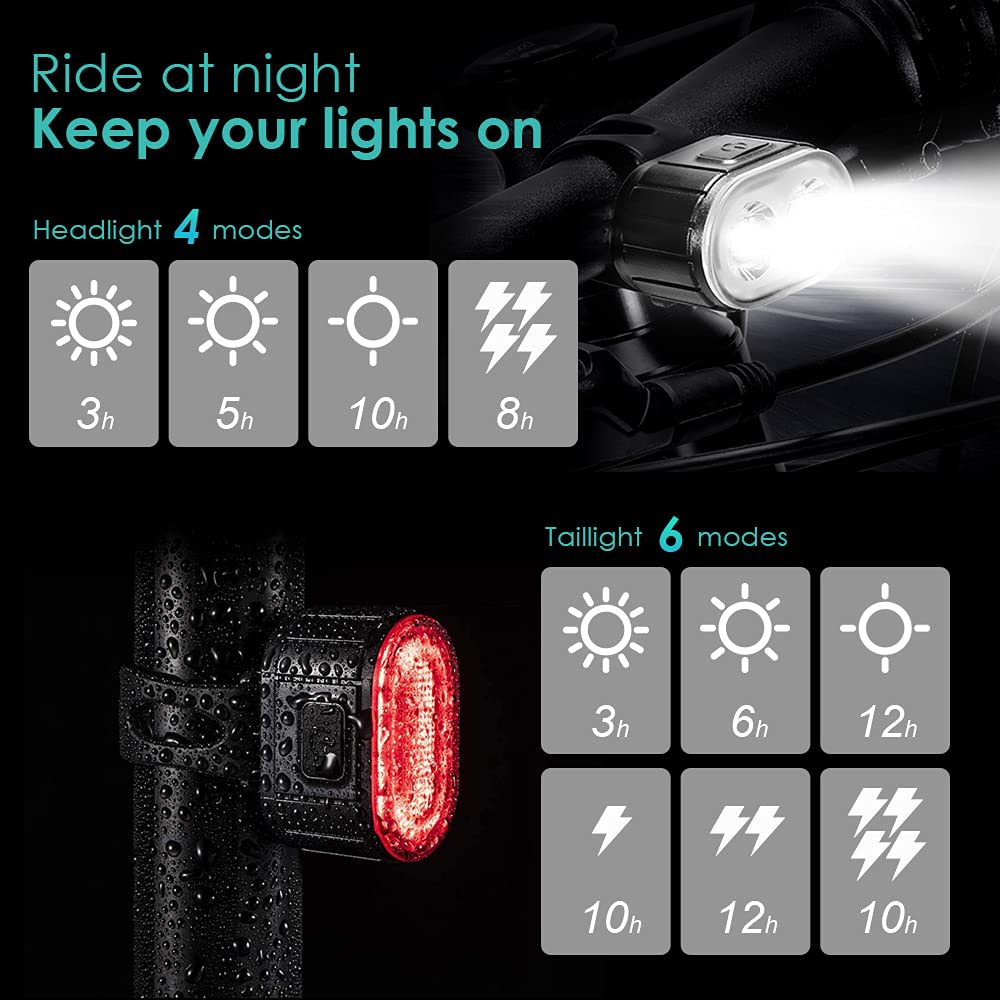 Strong Light Flashlight Bicycle Light Riding Equipment view 4