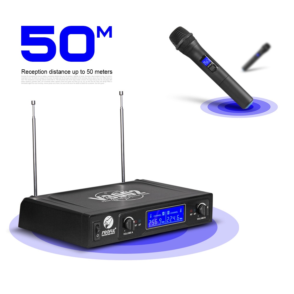 One With Two Handheld Wireless Microphones view 5