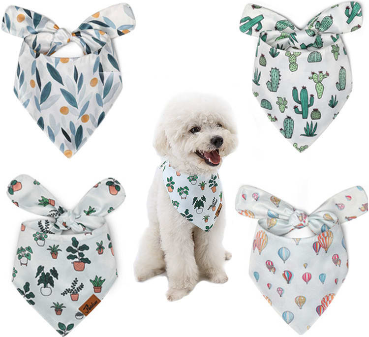 Pet Scarf Summer Pattern Dog Saliva Towel view 11