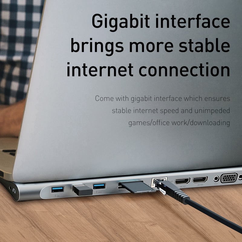 Hub Docking Station And  Cooling Bracket To Ten-port HDMI And VGA Network Port Conversion Hub view 2