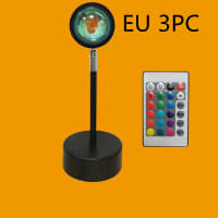Upgrade Rainbow Sunset Projector Lamp Atmosphere Light Home Coffee Shop Background Wall Decoration Remote Control Sunset Lamps view 8
