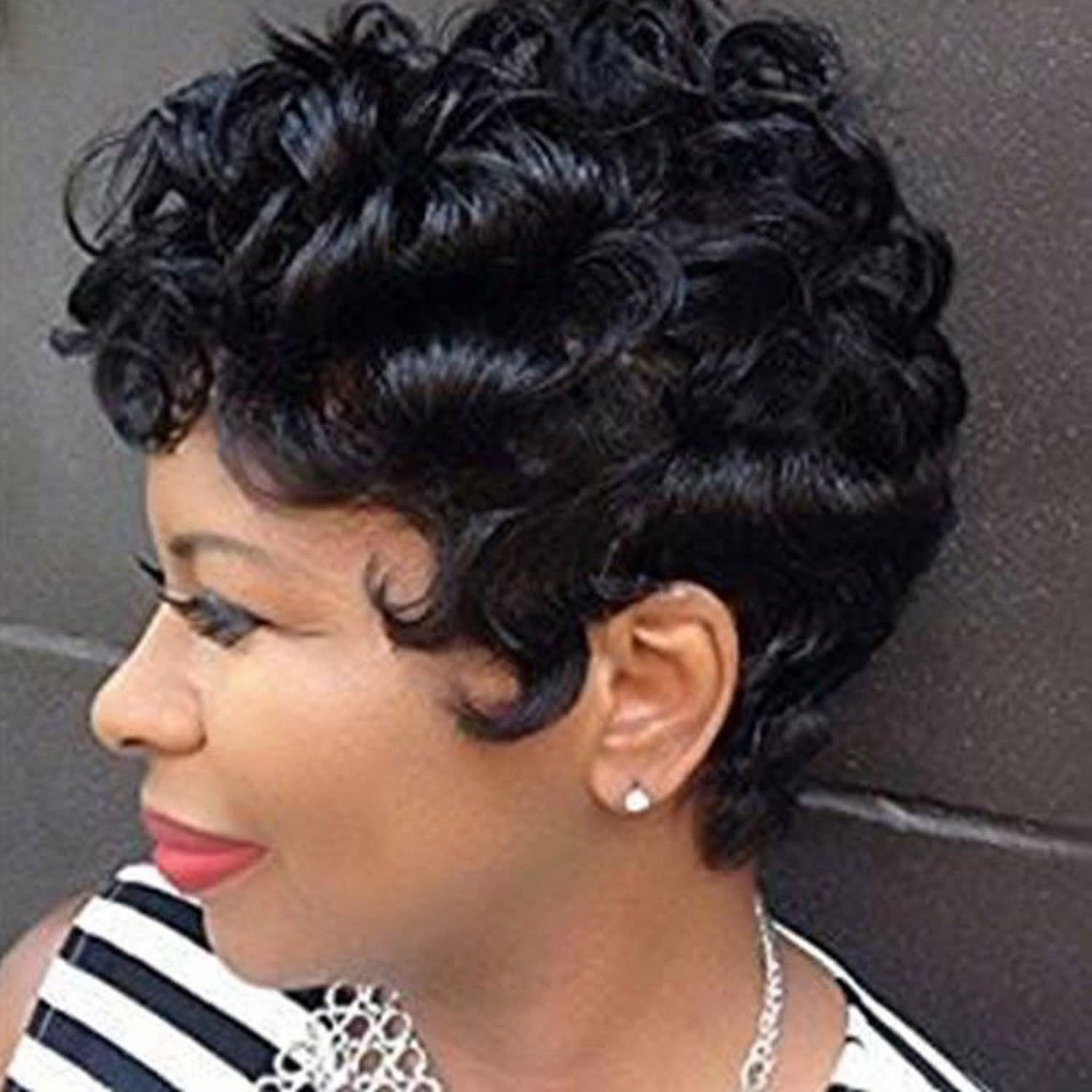 European And American Short Curly Hair Wig Chemical Fiber Headgear view 13