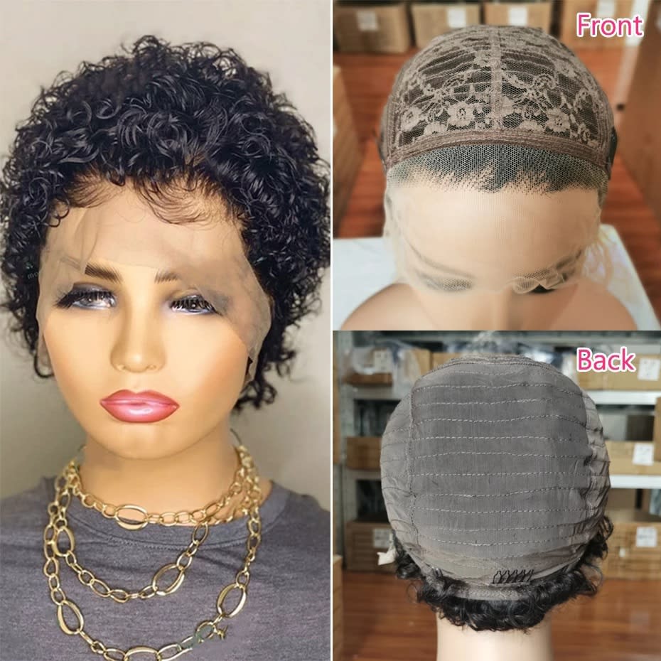 European And American Lace Wig Pixie Head Cover view 2