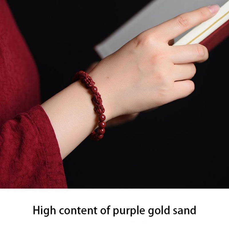 Cinnabar Double Pixiu Bracelet view 3