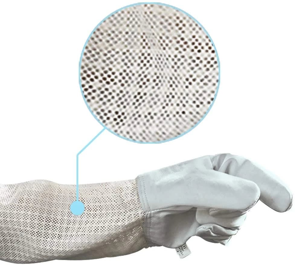 Protection Products Three-layer Breathable Mesh Sheepskin Anti-bee Gloves view 7