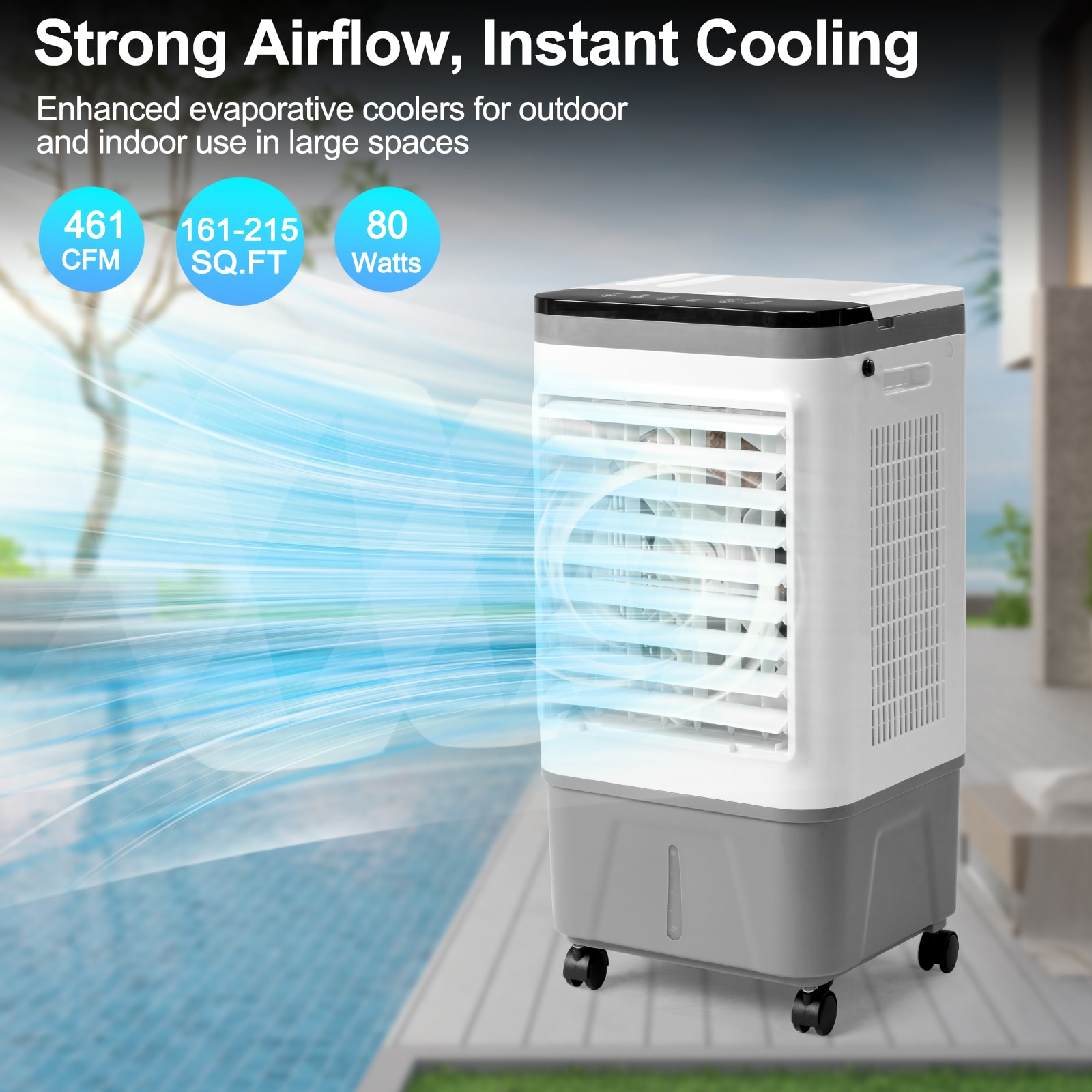 American Specification, Evaporative Air Cooler, Fan, Cooling And Humidification 3-in-1, 12-hour Timer view 3