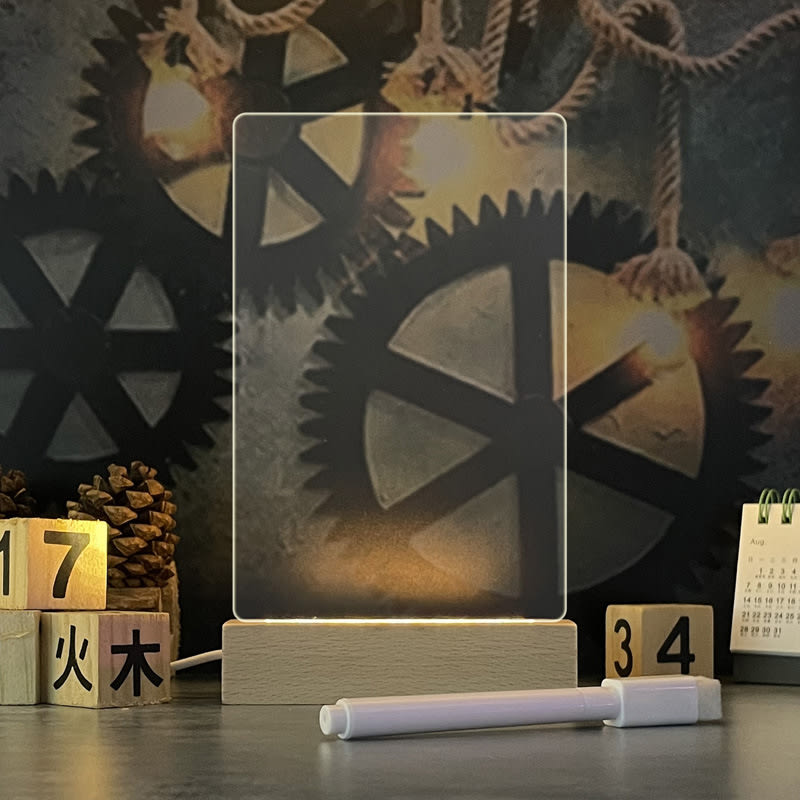 Creative Note Board Creative Led Night Light USB Message Board Holiday Light With Pen Gift For Children Girlfriend Decoration Night Lamp view 6