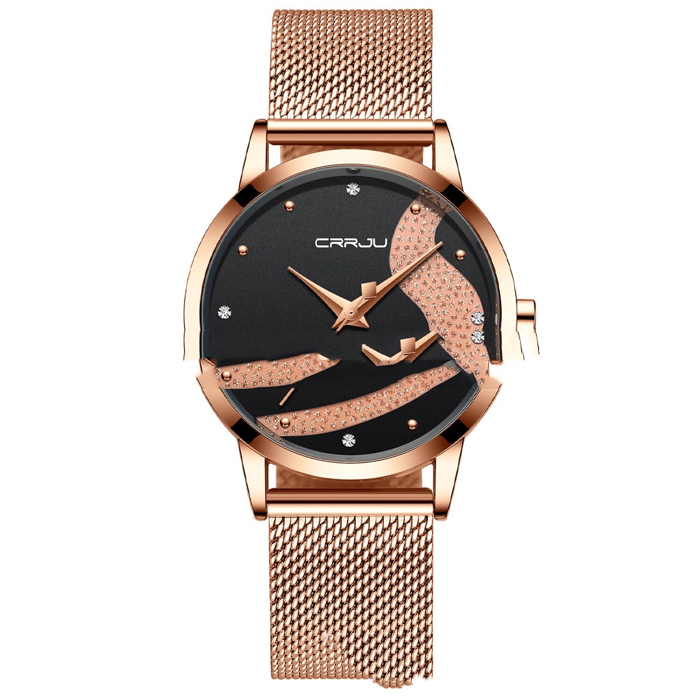 Simple Personality Couple Mesh Belt Genuine Watch view 5