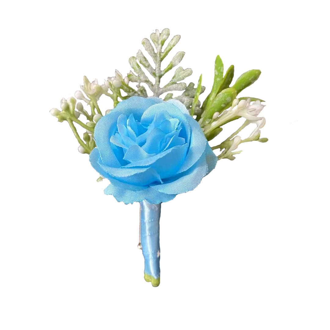Korean Fabric Bride And Groom Corsage Rose Small Buds Silk Flower Before Marriage view 6