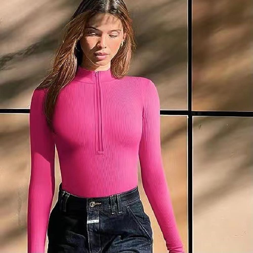 Fashion Long Sleeve Zipper Jumpsuit Seamless Slimming Shapewear For Women Romper view 7