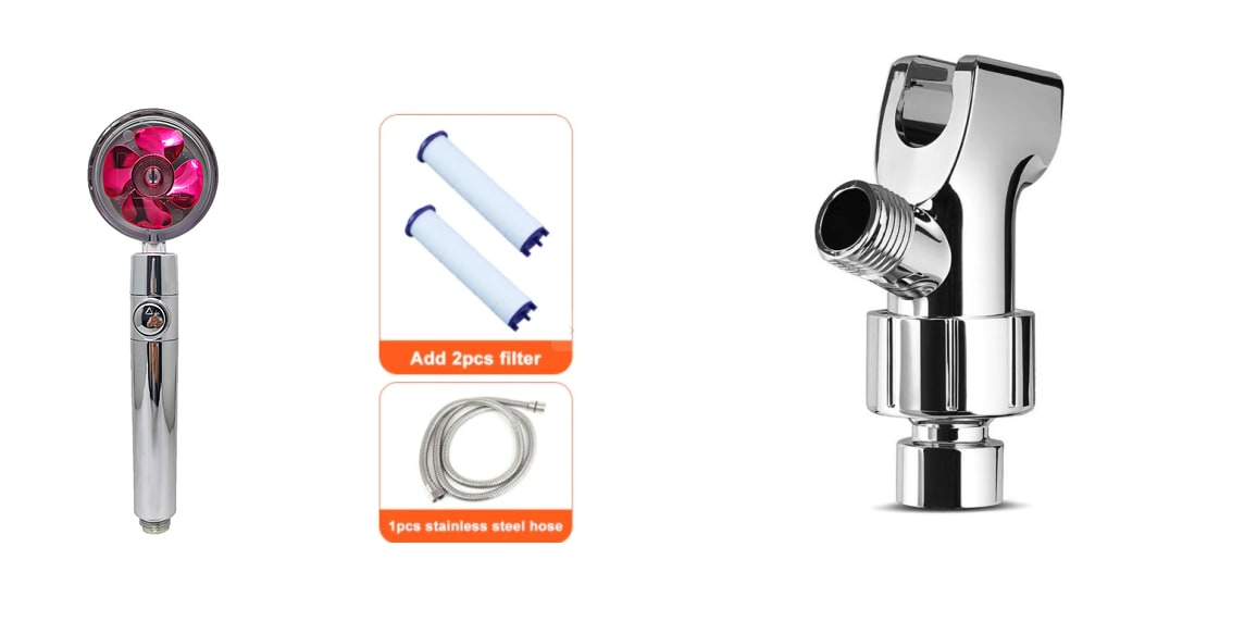 Shower Head Water Saving Flow 360 Degrees Rotating With Small Fan ABS Rain High Pressure Spray Nozzle Bathroom Accessories view 31