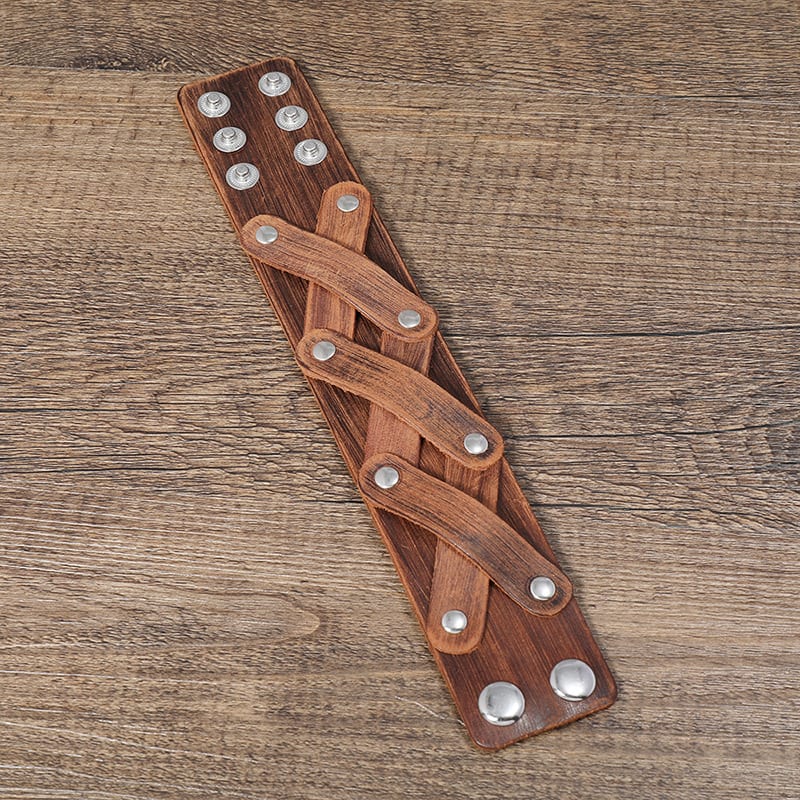 Simple Retro And Old Multi-layer Leather Bracelet view 2