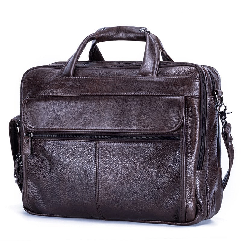 Business Men's 15.6 Inch Leather Computer Bag view 2