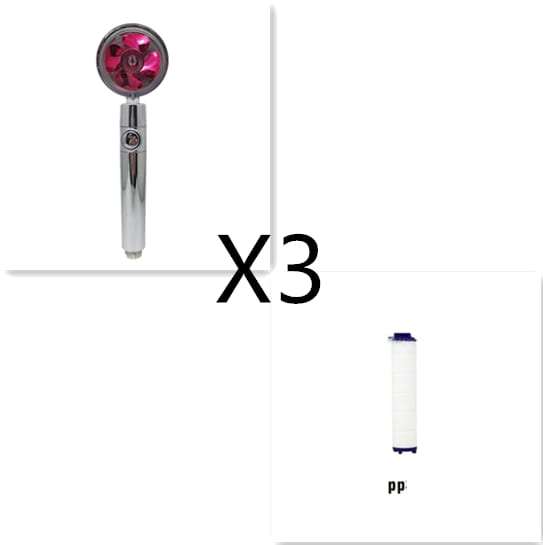 Shower Head Water Saving Flow 360 Degrees Rotating With Small Fan ABS Rain High Pressure Spray Nozzle Bathroom Accessories view 59