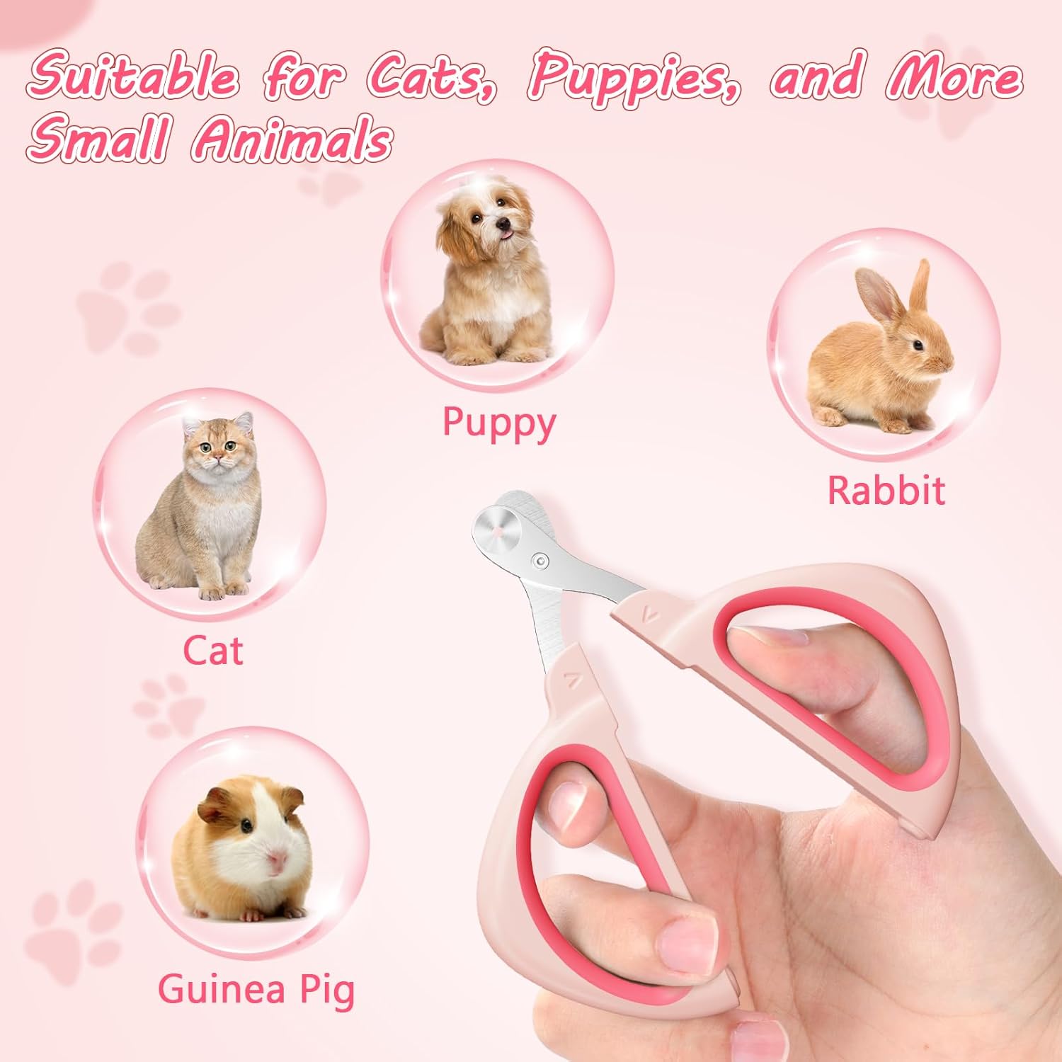 Cat Nail Clipper Cat Nail Trimmer With Positioning Round Hole Sharp Non Slip Handle Cat Claw Clipper Safe Indoor Cat Nail Clipper Pet Nail Clipper For Cats, Puppies And More Animals view 2