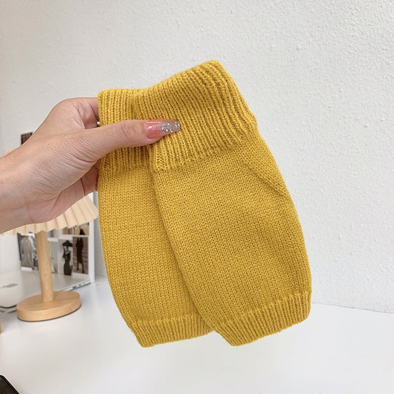 Women's Warm Knitting Wool Half Finger Gloves view 10