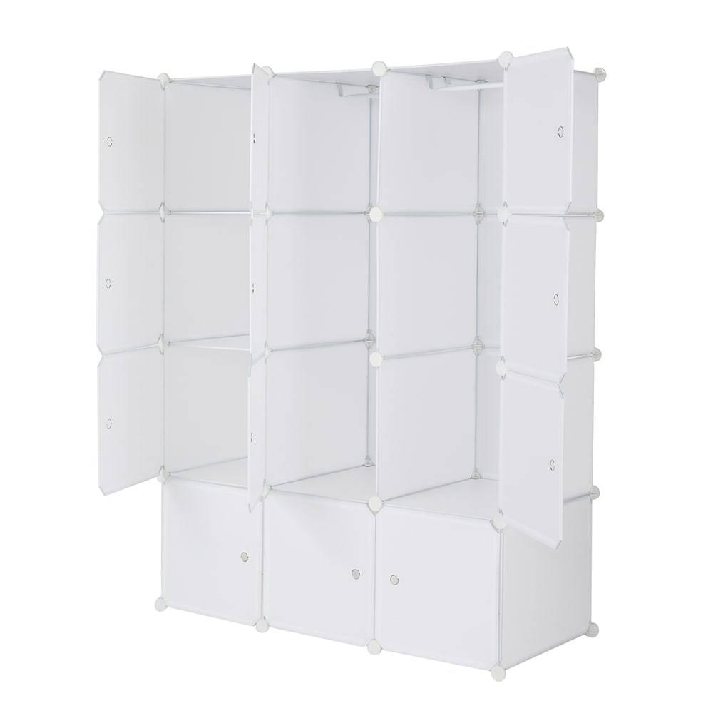 4-layer 12-compartment Rubik's Cube Wardrobe, Plastic, Can Be Freely Assembled DIY Style view 5