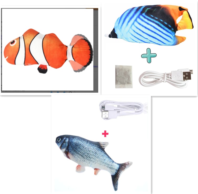 Electric Funny Cat Simulation Fish Beating Usb Jumping Cat Toy view 36