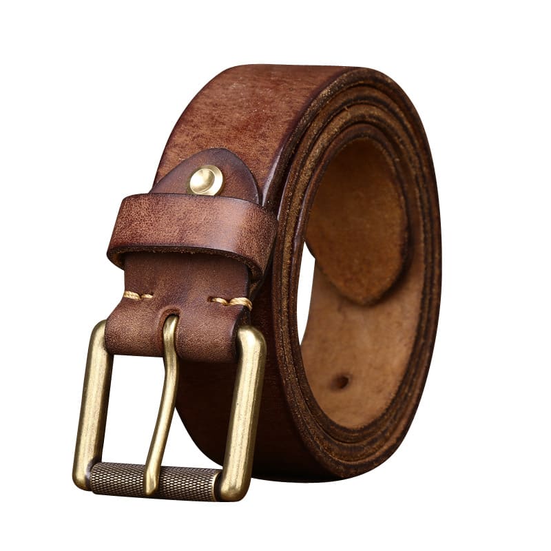 4CM Wide Handmade Widen And Thicken First Layer Cow Leather Belt view 10