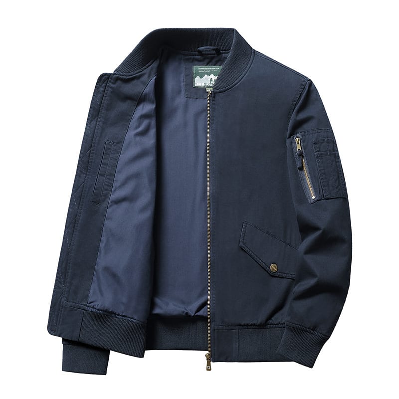 Men's Short Stand Collar Workwear Jacket view 2