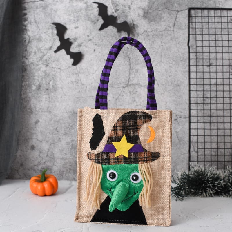 Halloween Candy Tote Bag For Kids Funny Creative Witch Skull Pumpkin Gift Handbag Small Jewelry Props Shopping Bags view 8