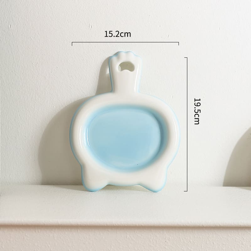 Ceramic Cat Bowl Cat Plate Snack Bowl Rice Bowl Dinner Plate Cat Food Bowl Pet Plate Shallow Mouth Bowl view 3