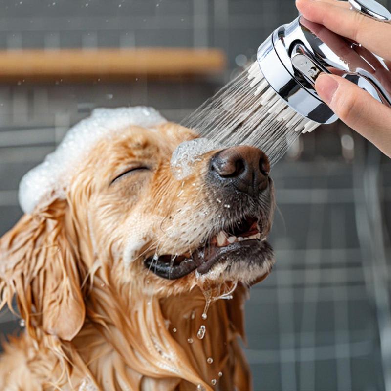 Dog Shower Attachment 2 In 1 Shower Hose Attachment Dog Bathing Soft Silicone Comb Teeth Ergonomic Grip For Dog Bath Accessories view 5