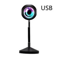 Upgrade Rainbow Sunset Projector Lamp Atmosphere Light Home Coffee Shop Background Wall Decoration Remote Control Sunset Lamps view 3
