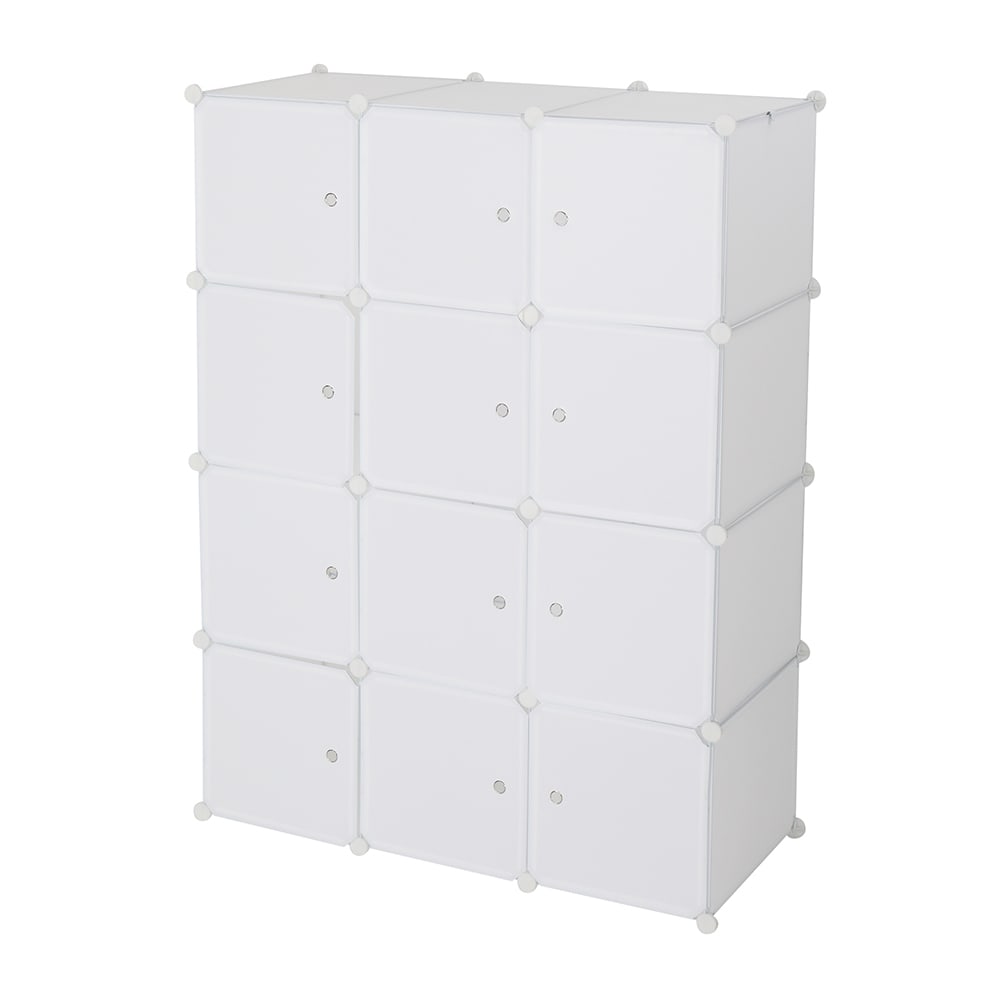 4-layer 12-compartment Rubik's Cube Wardrobe, Plastic, Can Be Freely Assembled DIY Style view 2