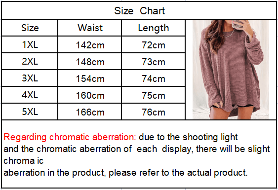 Self-pick-up Plus Size Women'S Casual Round Neck Long Sleeve T-Shirt Solid Colour Waffle Top Only Self-pickup Is Supported view 3