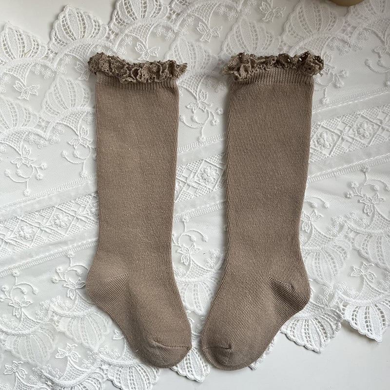 Mid-calf Lace Combed Cotton Baby Socks view 10