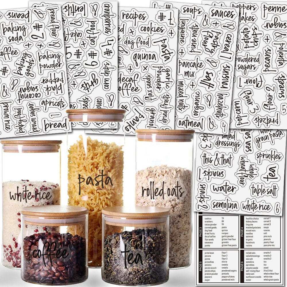 Kitchen Food Classification Label Black Words view 8