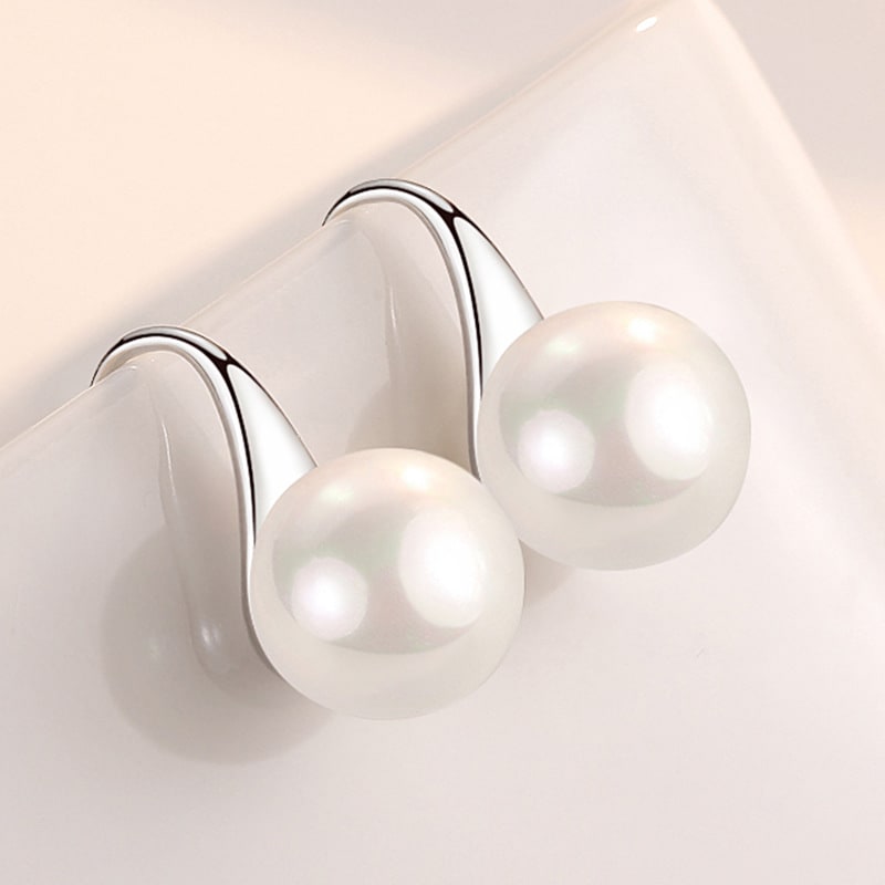 Women's Stylish Water Drop Pearl Earrings view 10