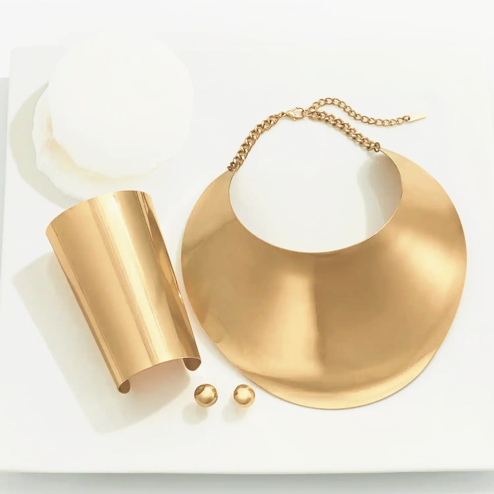 Exaggerated Choker African Metal Necklace view 2