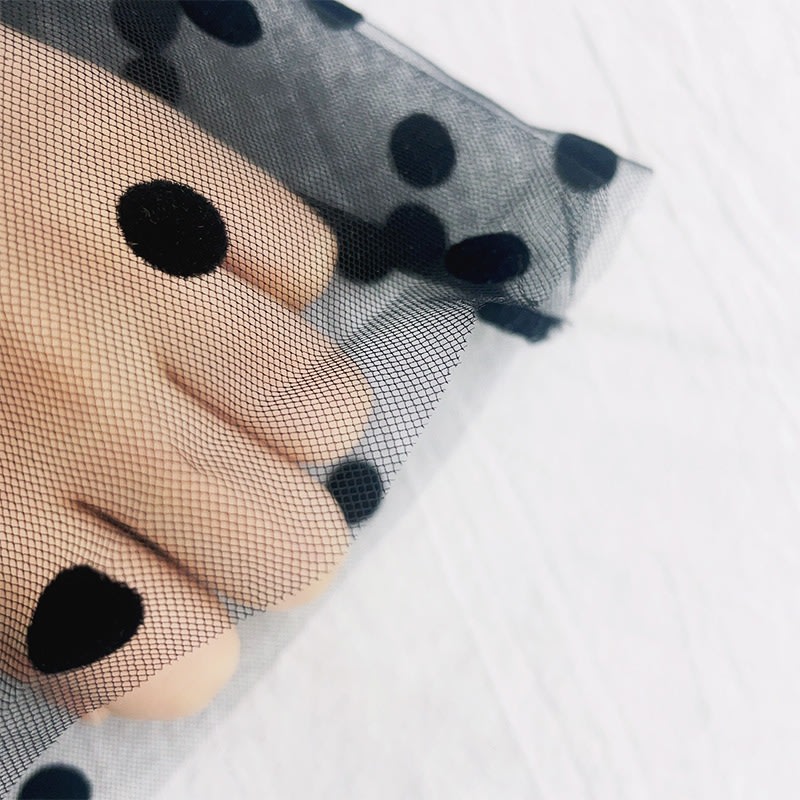 Ladies' Mesh Sun Protection Love Polka Dot Gloves view 4