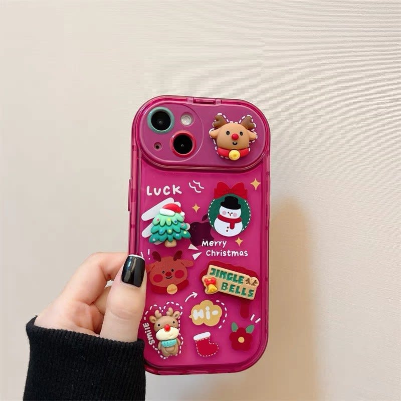 Plastic Christmas Stereo Doll Pendant Phone Case view 6