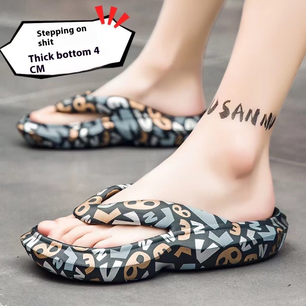 Non-slip Wear-resistant And Deodorant Soft Bottom Beach Flip-flops Casual Sandals view 9
