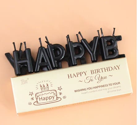 Tuhao Gold Letter Birthday Cake Candle Decoration view 2