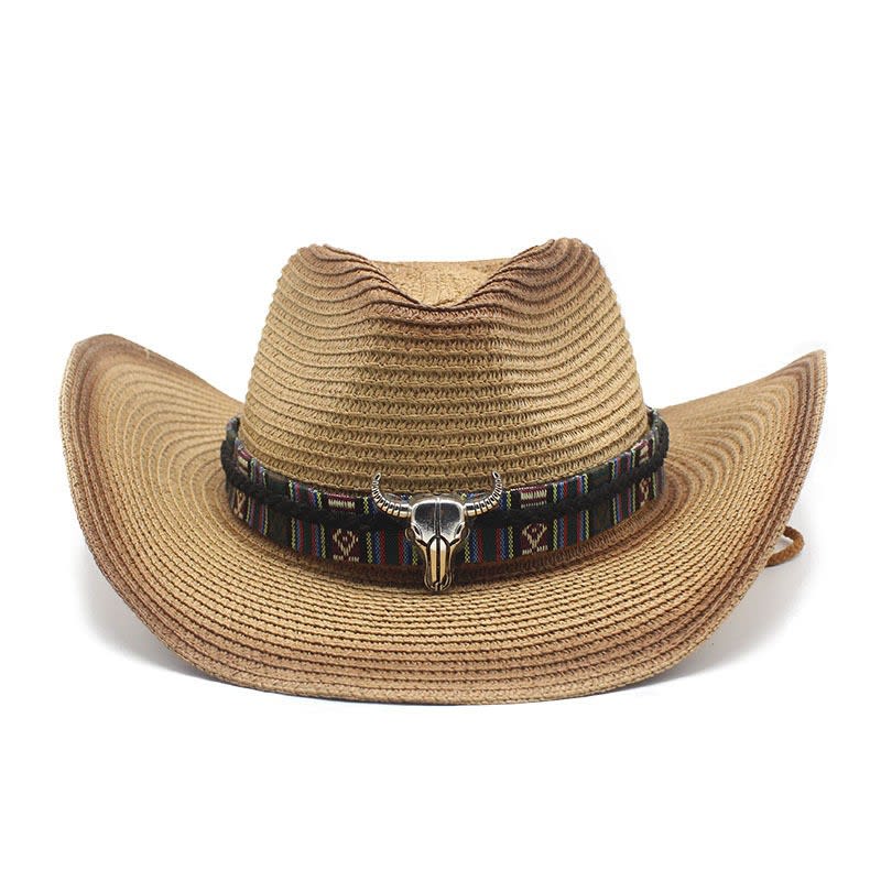 Denim Ethnic Style Straw Hat Men And Women Outdoor view 8