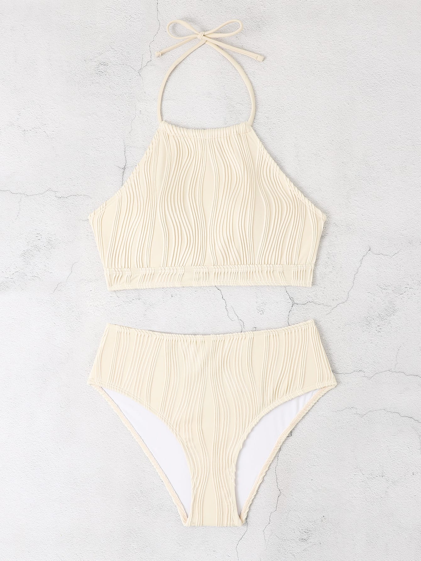 Fashion High Waist Apron Conservative Swimwear view 3