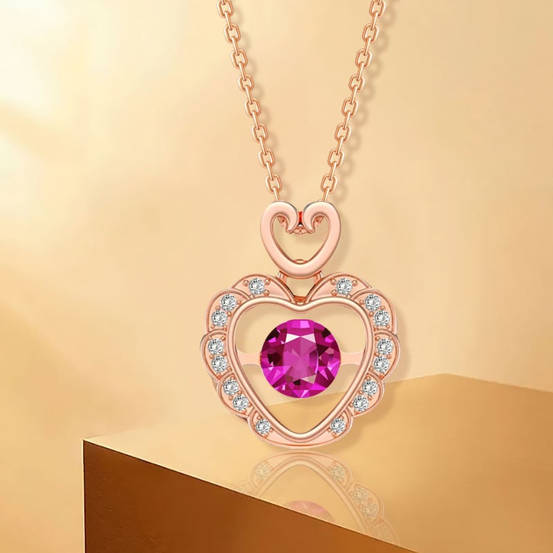 Moissanite Smart Love Necklace Female Sweet High Sense view 4