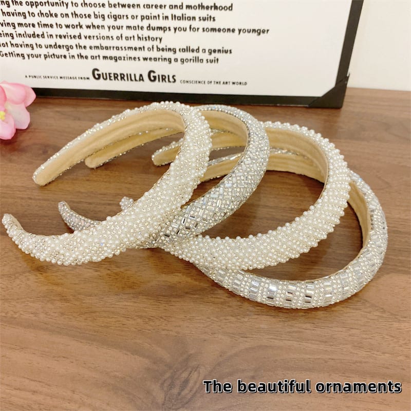 Heavy Industry Light Luxury New High-grade High-definition Pearl Headband view 10